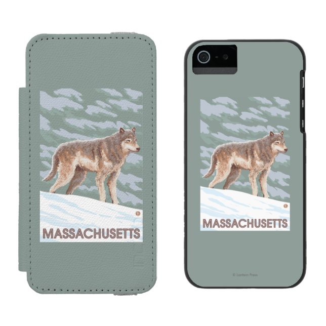 MassachusettsWolf Scene Incipio iPhone Wallet Case (Side by Side)