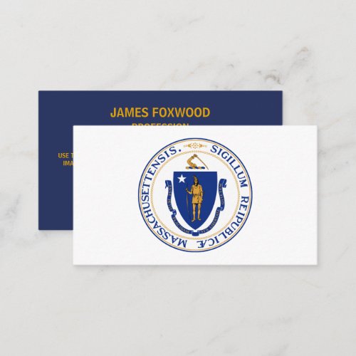 Massachusite Seal Seal of Massachusetts Business Card