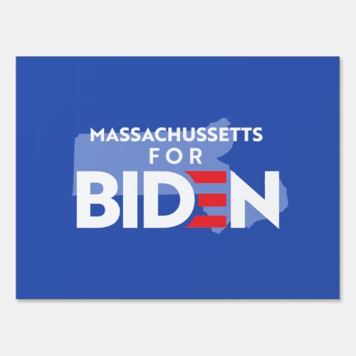 Massachussetts For Biden Sign