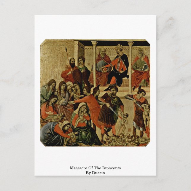 Massacre Of The Innocents By Duccio Postcard (Front)