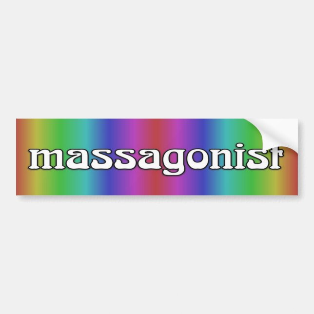 Massage 1 bumper sticker (Front)