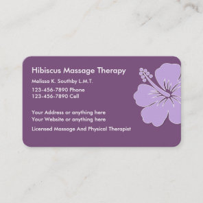 Massage And Physical Therapy Business Card