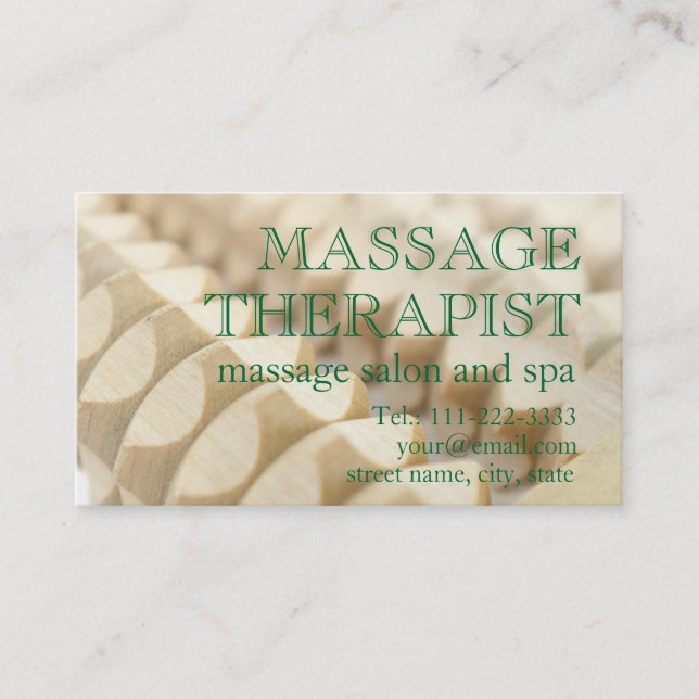 Massage and therapist business card (Front)