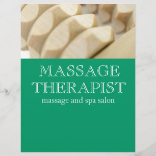 Massage and therapist flyer