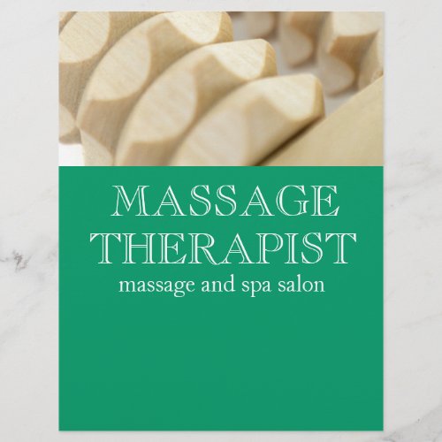 Massage and therapist flyer