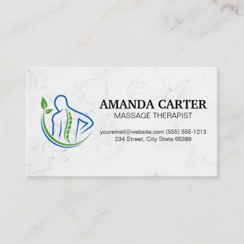 Massage Back Diagram Logo Business Card