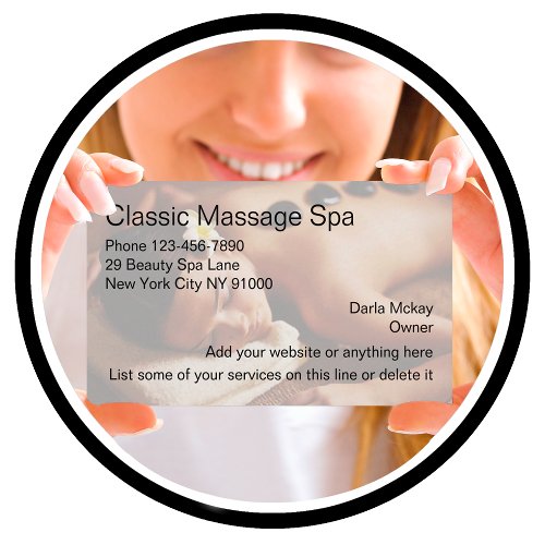 Massage Beauty Spa Business Cards
