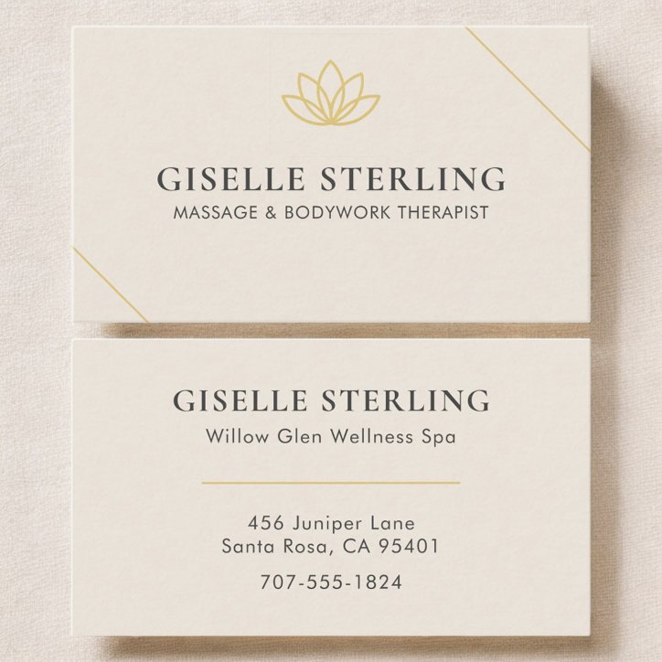 Massage Bodywork Therapist Business Card