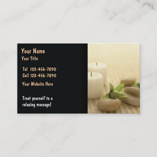 Customizable Massage Business Card