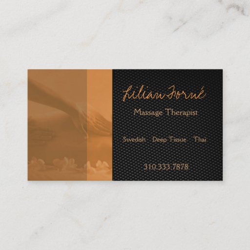 Customizable Massage Business Card Template