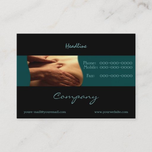 Customizable Massage Business Card