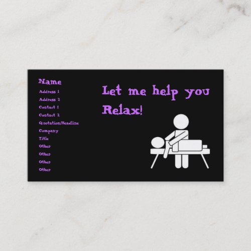 Massage Business Card