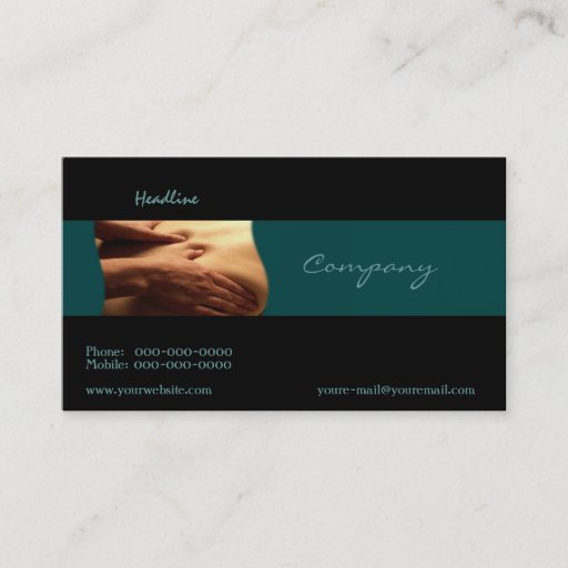 Customizable Massage Business Card