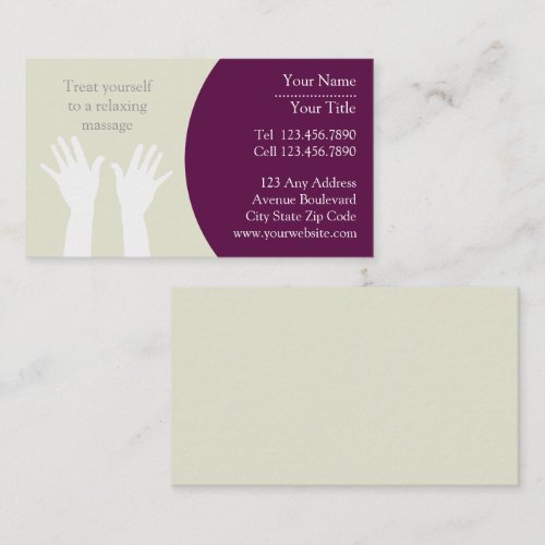 Massage Business Card