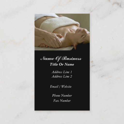 Customizable Massage Business Card