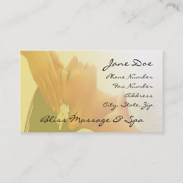 massage business card (Front)