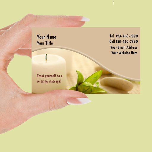 Customizable Massage Business Card