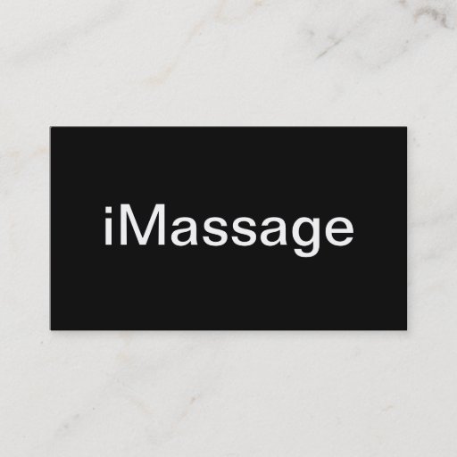 Customizable Massage Business Card