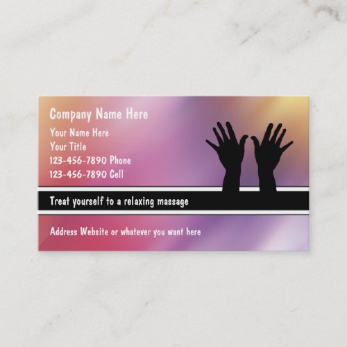 Massage Business Cards