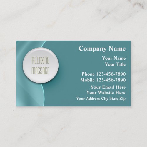 Massage Business Cards