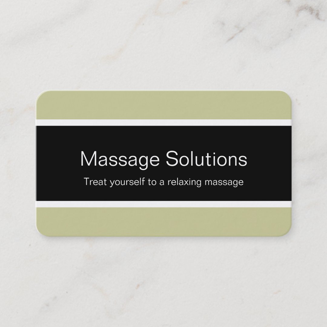 Massage Business Cards Zazzle 1628