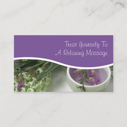 free printable massage business card template