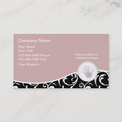 Customizable Massage Business Cards