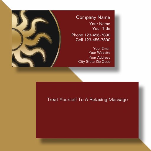 Customizable Massage Business Cards