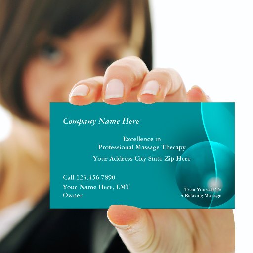 Customizable Massage Business Cards