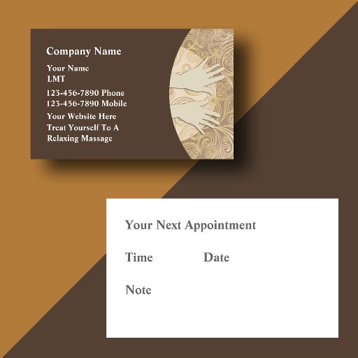 Customizable Massage Business Cards