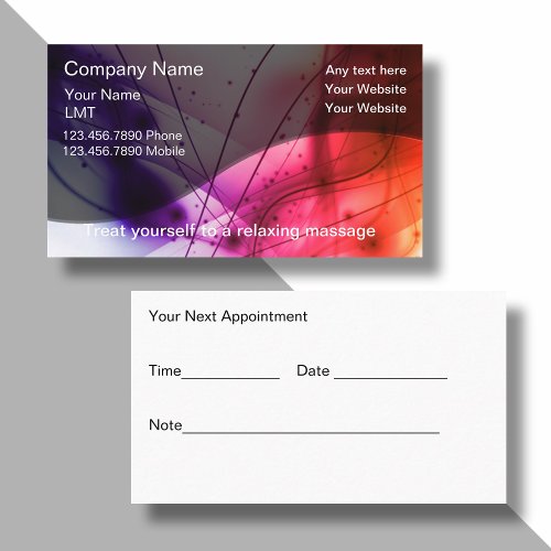 Massage Business Cards