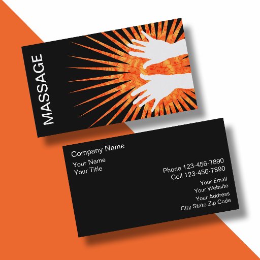 Customizable Massage Business Cards