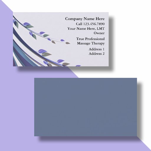 Customizable Massage Business Cards