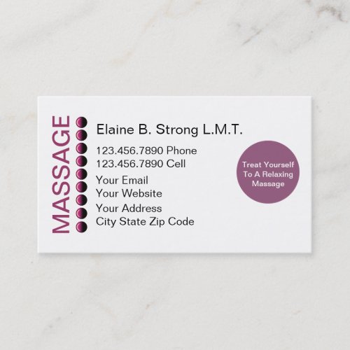 Massage Business Cards
