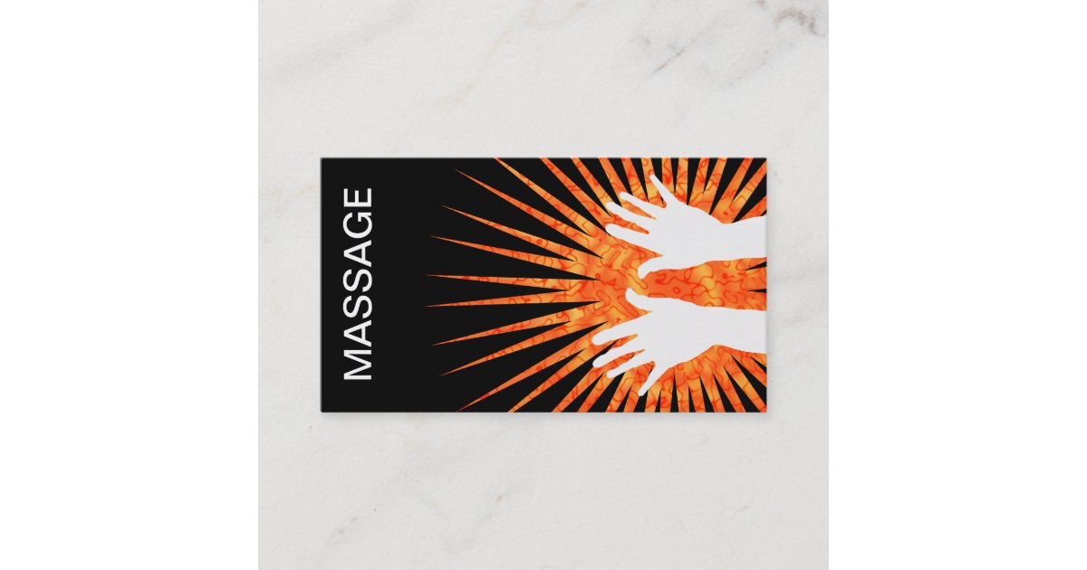 Massage Business Cards Zazzle 8986