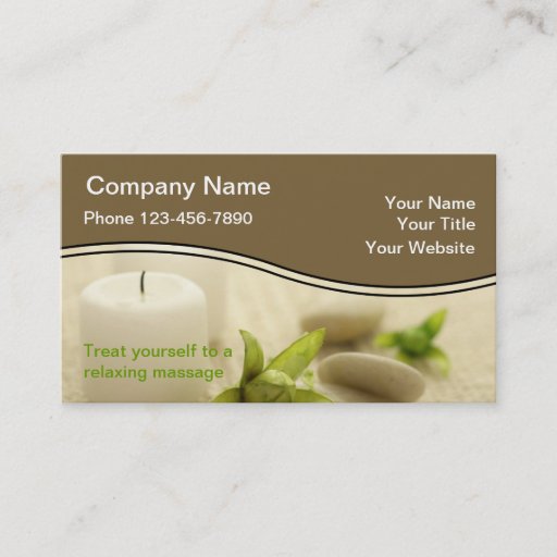 Customizable Massage Business Cards