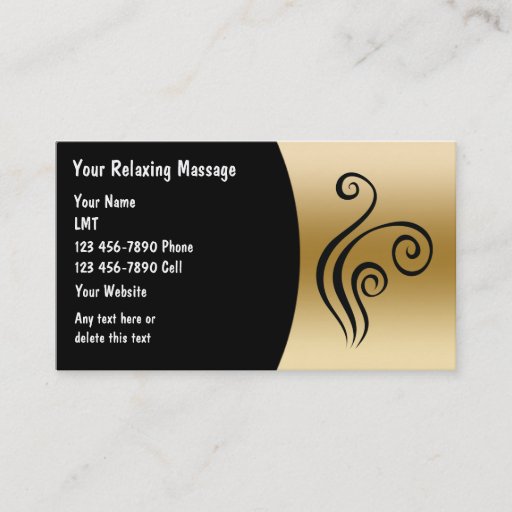 Customizable Massage Business Cards