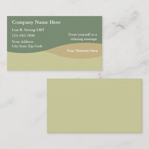 Massage Business Cards