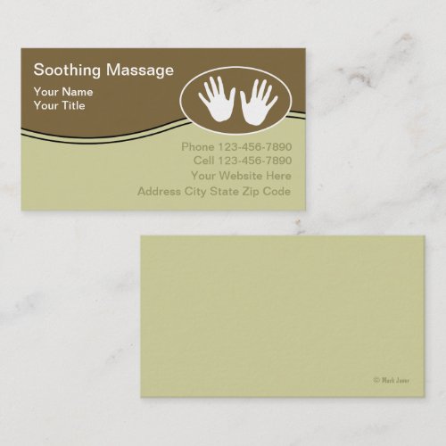 Massage Business Cards