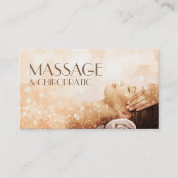 Massage Chiropractic Body & Soul Therapy Sparkling Business Card by Jolanta_Prunskaite at Zazzle