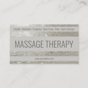 Massage Chiropractic Deep Tissue Reiki Spa Center Business Card
