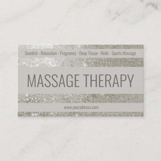 Massage Chiropractic Deep Tissue Reiki Spa Center Business Card (Front)
