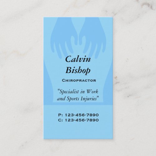 Massage/ Chiropractor  Business Card/ Blue