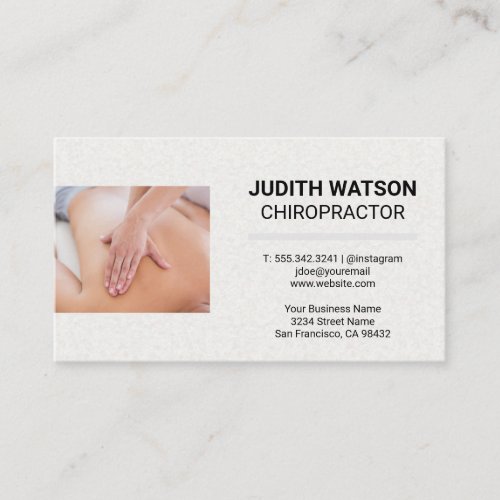 Massage Chiropractor Session Business Card