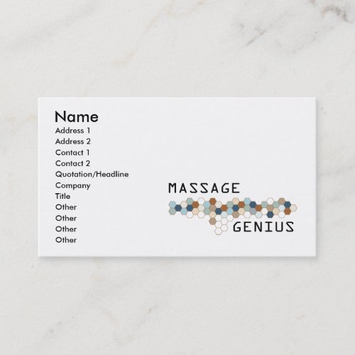 Massage Genius Business Card