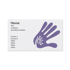 Massage Hand Business Card template