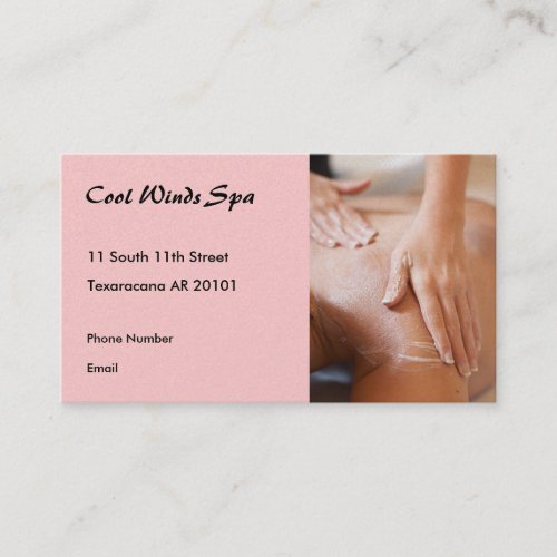 Massage hands photo II Appointment Card