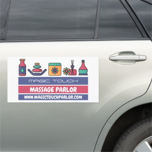 Massage Icons Massage Therapist Car Magnet