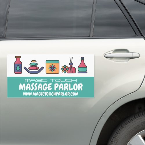 Massage Icons Massage Therapist Car Magnet