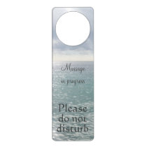 Massage in progress do not disturb sea door hanger Massage in progress do not disturb sea door hanger